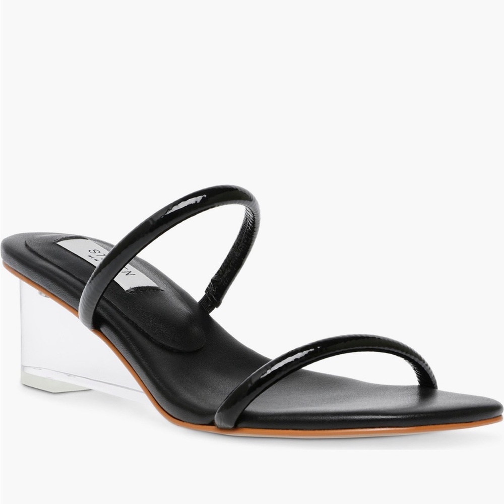 Brand New Steve New York Isidora clear wedge size 9